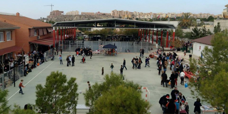 La cour du Lycée André Malraux de Murcia